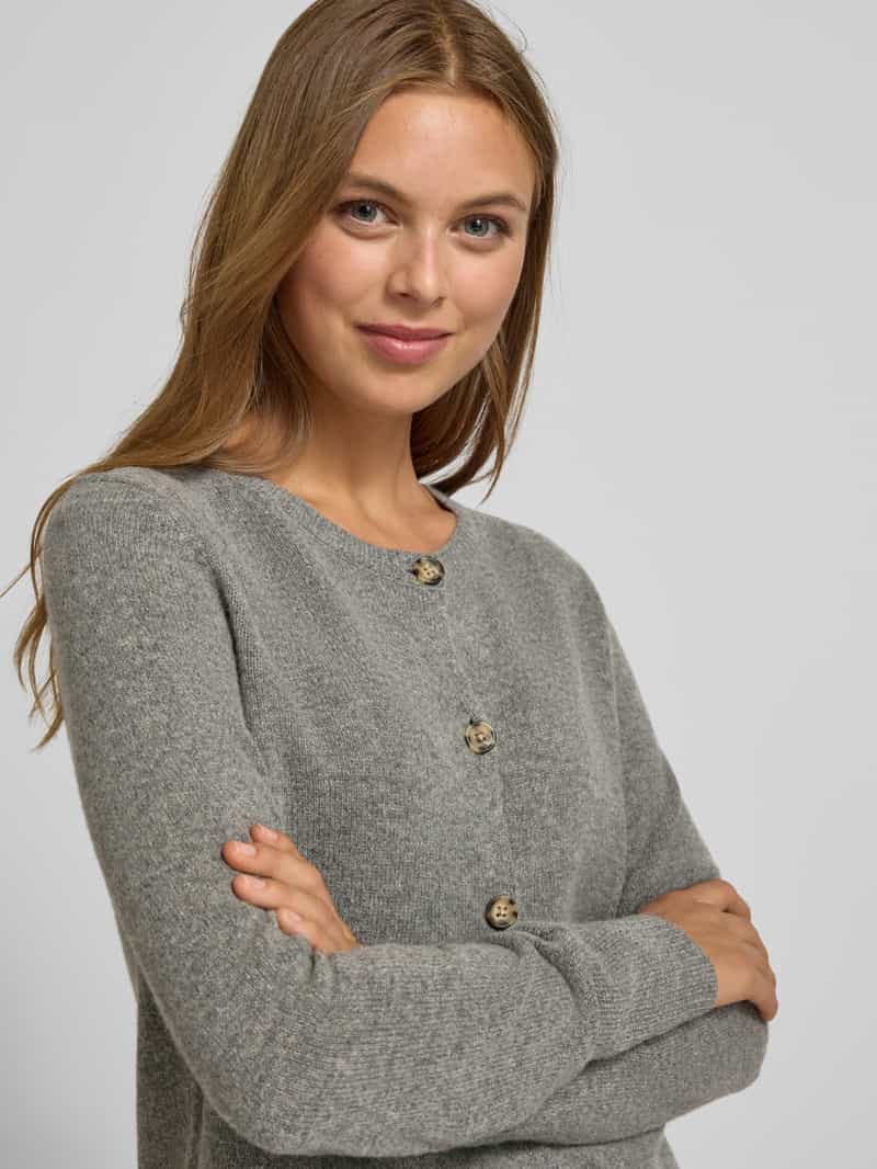 Christian Berg Woman Cardigan met ronde hals en knoopsluiting