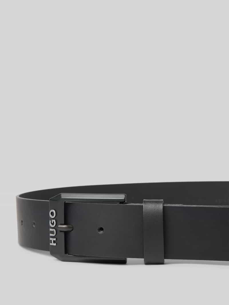 HUGO Riem van echt leer model 'Gelio'