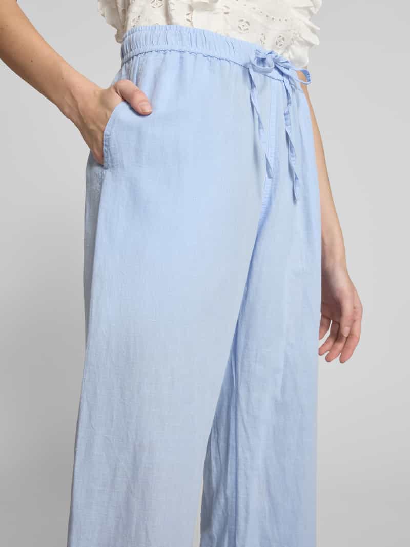 NEO NOIR Straight fit linnen broek met steekzakken model 'Sonar'
