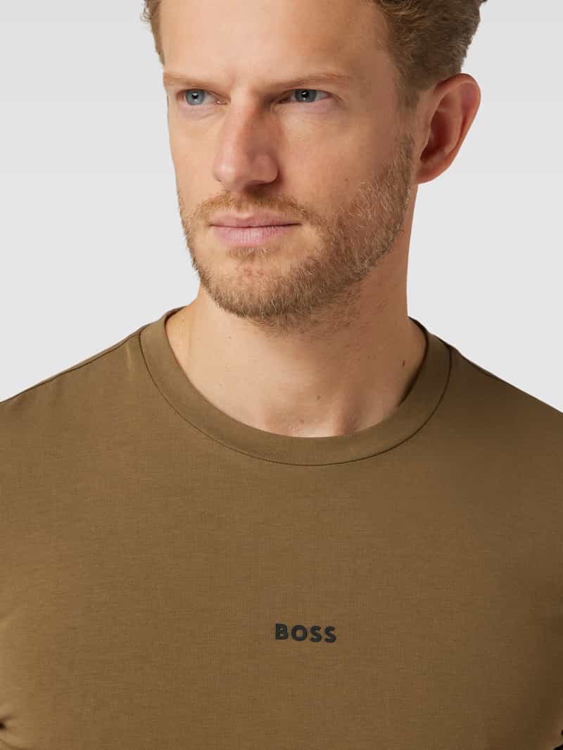 Boss Orange Shirt met lange mouwen en labelprint model 'Chark'