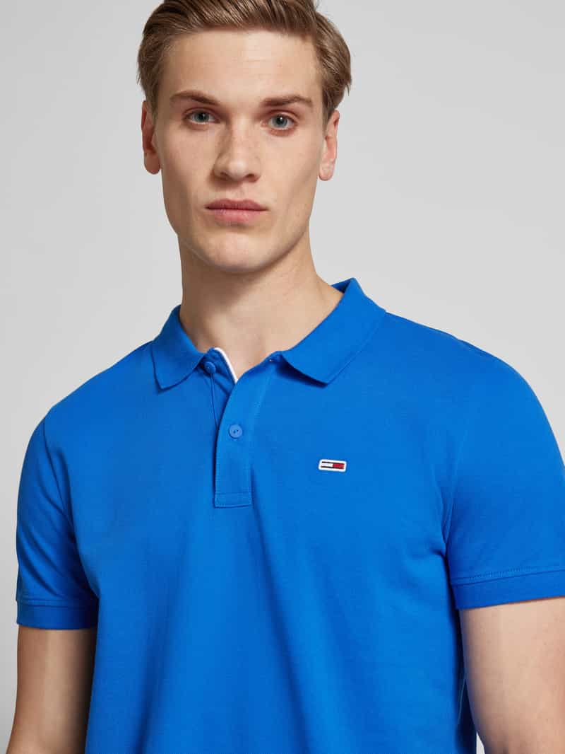 Tommy Jeans Slim fit poloshirt met logostitching