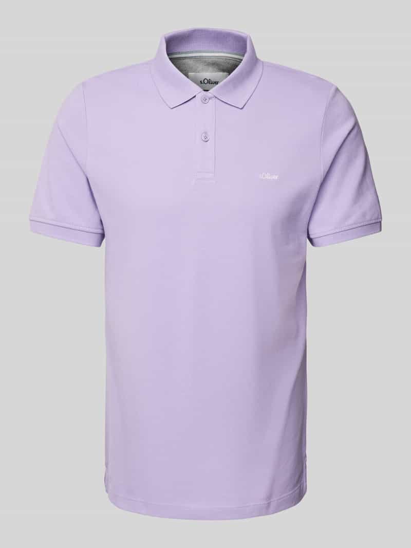 s.Oliver RED LABEL Regular fit poloshirt van puur katoen met labelstitching