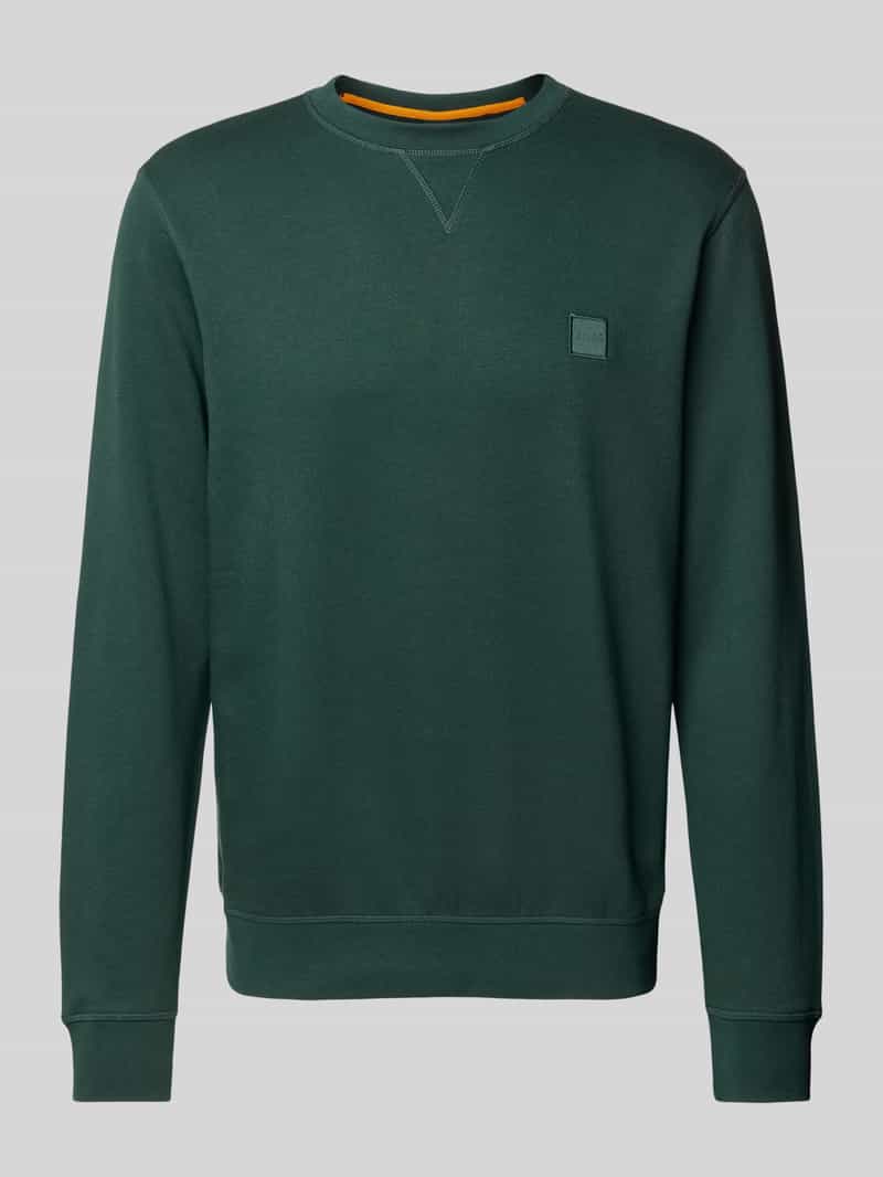 Boss Orange Sweatshirt met labelstitching model 'Westart'