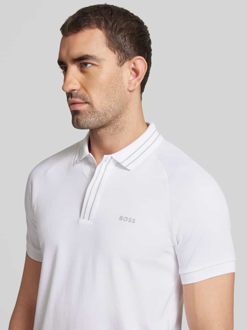 BOSS Green Poloshirt met labelprint model 'Paule'