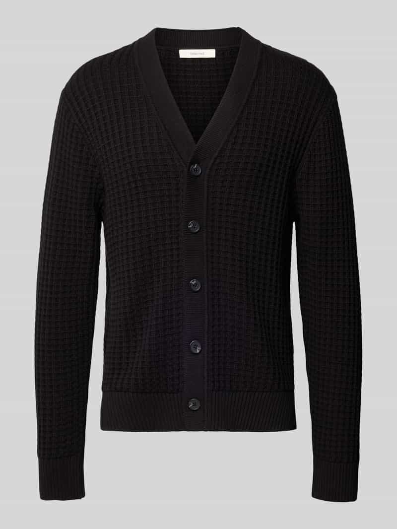 Selected Homme Regular fit gebreid jack van puur katoen model 'TOM'