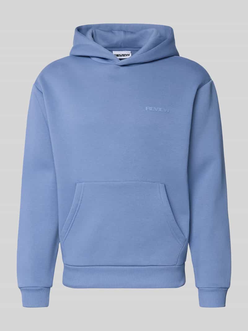 REVIEW Hoodie met labelprint