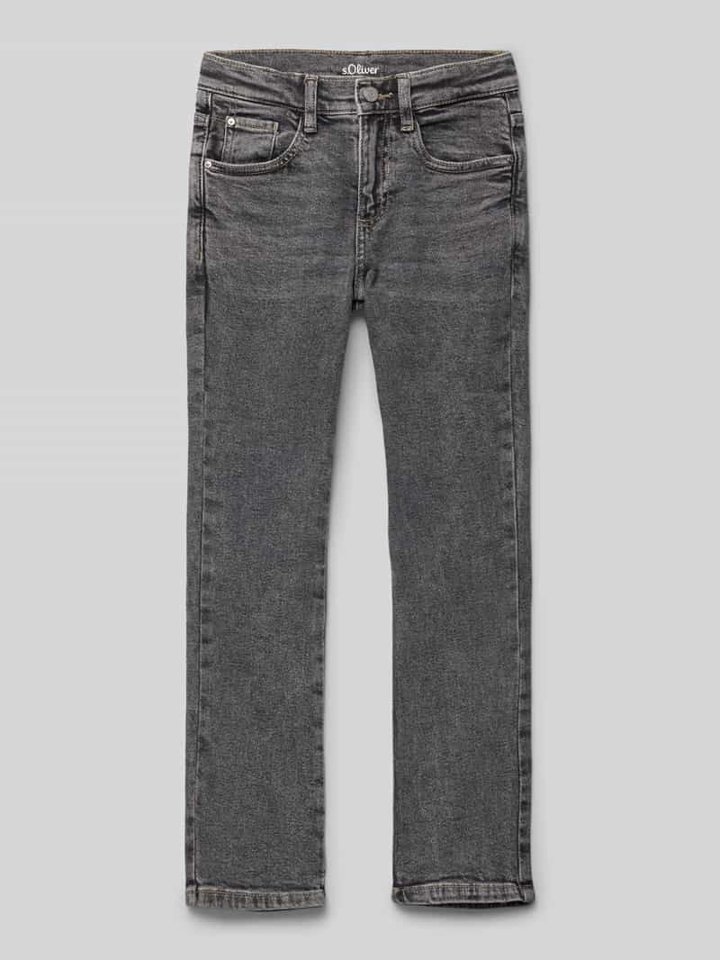 s.Oliver RED LABEL Regular fit high waist jeans met flared leg
