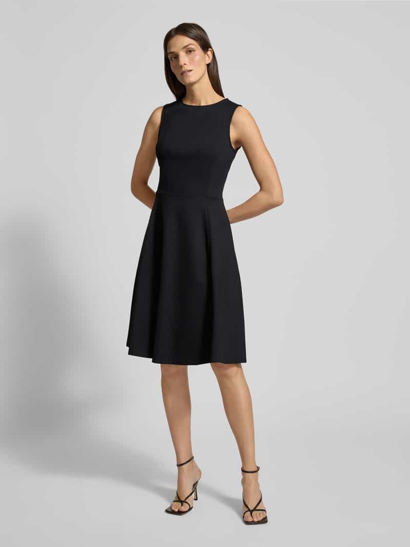 Lauren Ralph Lauren Knie-lange jurk van Viscosemix Model 'CHARLEY' zwart, foto 3