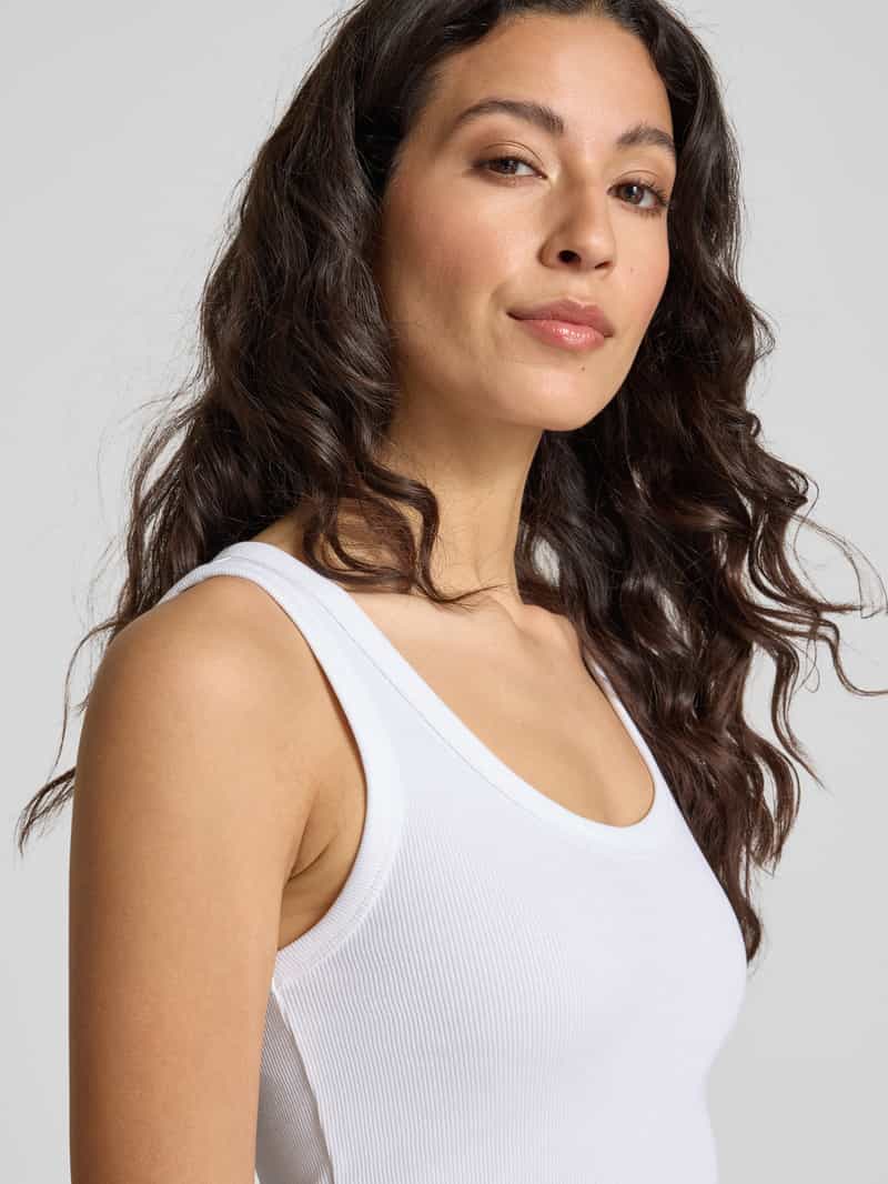 Marc O'Polo Slim fit tanktop van katoenmix