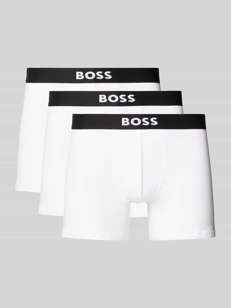 Boss Boxershort met elastische band met logo in een set van 3 stuks model 'ONE'