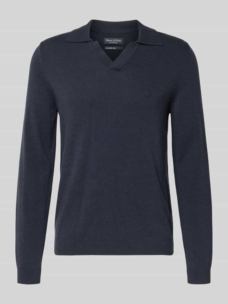 Marc O'Polo Regular fit gebreide pullover van een mix van katoen en scheerwol