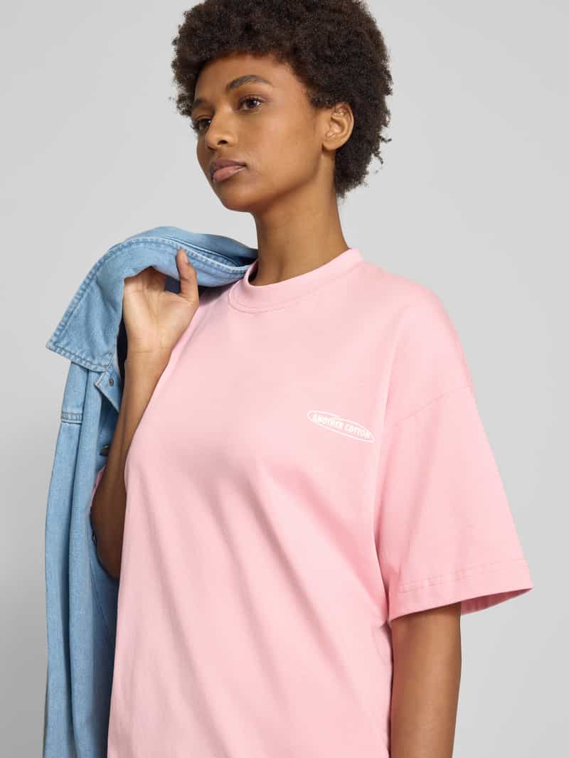 ANOTHER COTTON LAB Oversized T-shirt met motief- en labelprint model 'Essentials'
