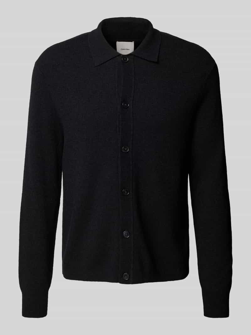 CK Calvin Klein Wollen jack met kentkraag