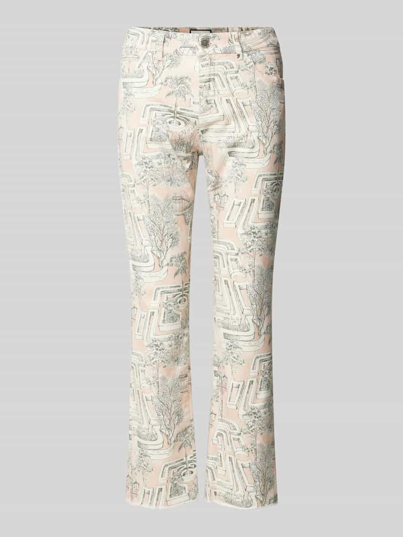 SEDUCTIVE Slim fit broek met all-over print model 'CLAIRE'