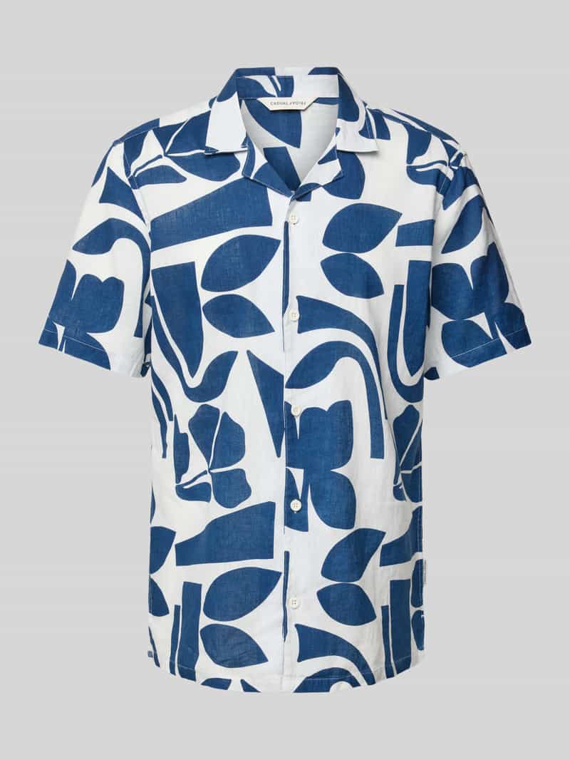 casual friday Regular fit linnen overhemd met 1 2-mouwen model 'WESTON'