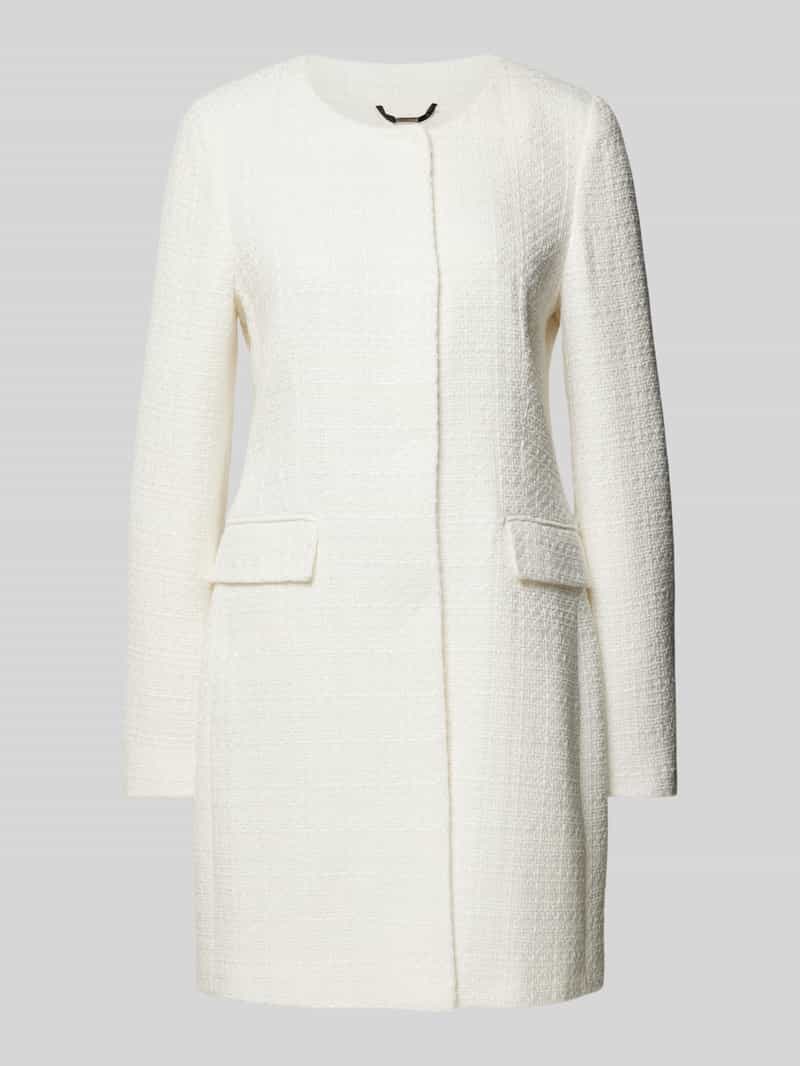 comma Lange blazer met structuurmotief