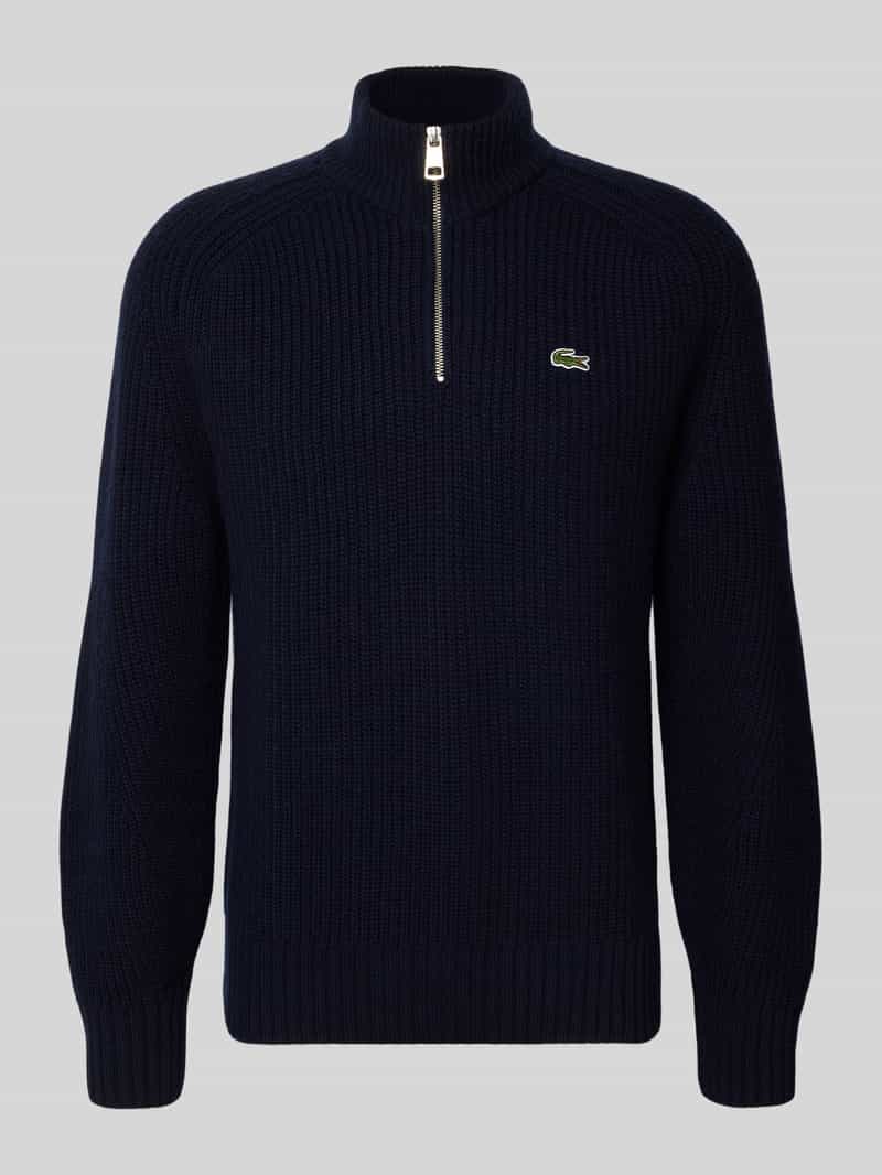 Lacoste Regular fit schipperstrui van zuivere wol