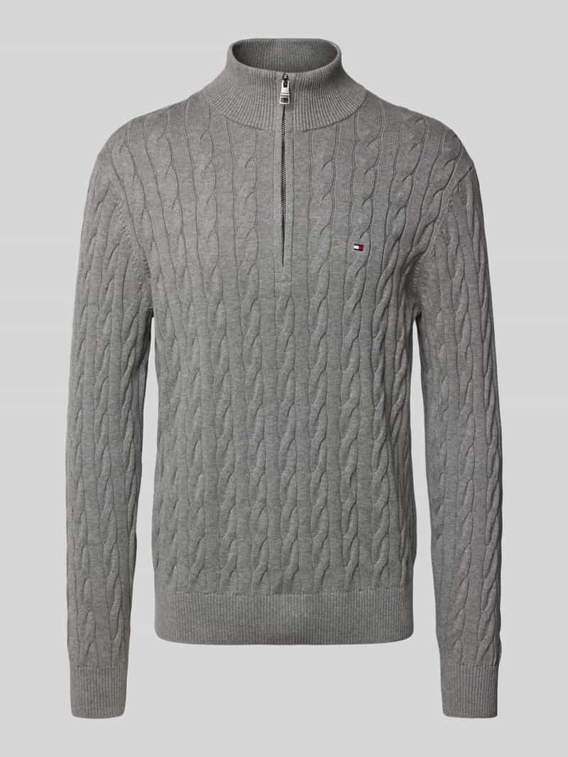 Tommy Hilfiger Gebreide trui CLASSIC COTTON CABLE ZIP MOCK