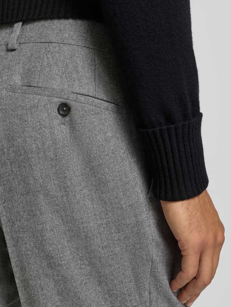 carl gross Stoffen broek van zuivere wol met achterzak model 'Tillo'