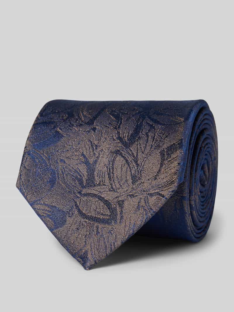 Monti Zijden stropdas met all-over bloemenprint (7 cm)