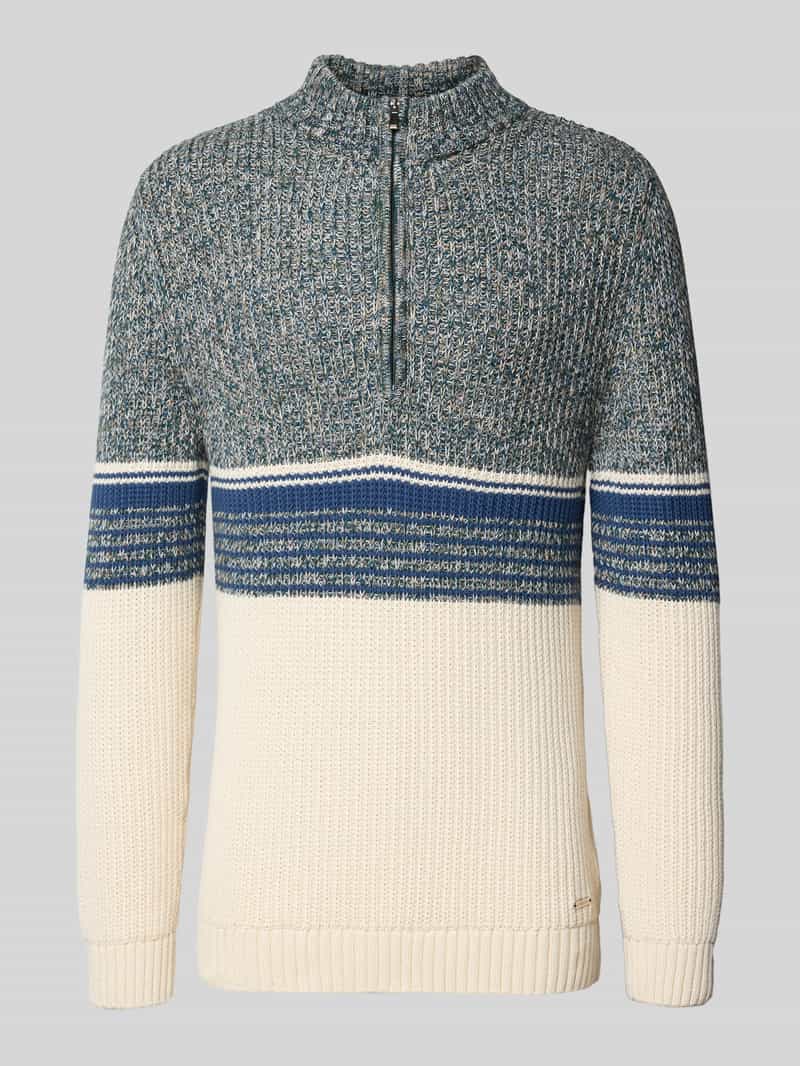 RAGMAN Slim fit schipperstrui in gebreide look model 'Mouline'