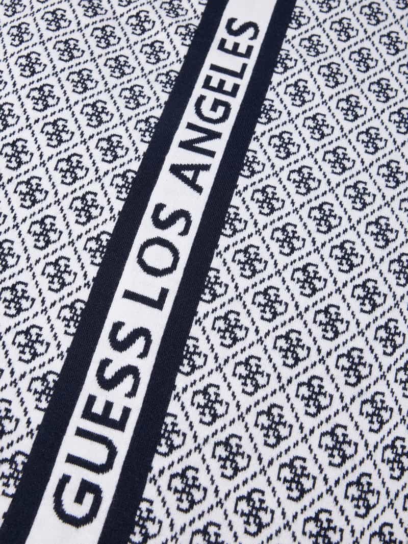 Guess Gebreide muts met labelstitching model 'SEVYN'