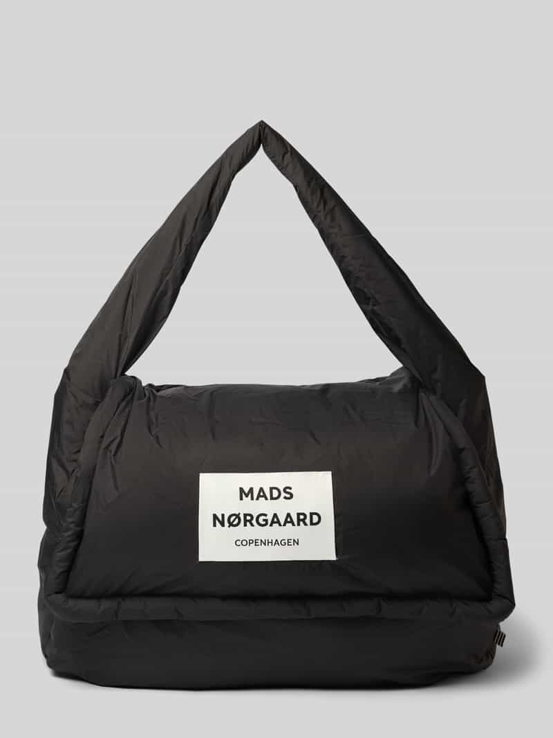 MADS NØRGAARD Handtas met labelpatch en hengsel