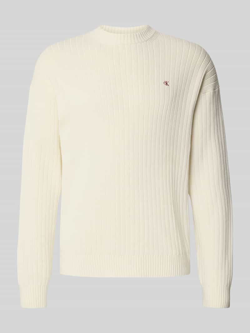 Calvin Klein Jeans Oversized gebreide pullover met ribboorden