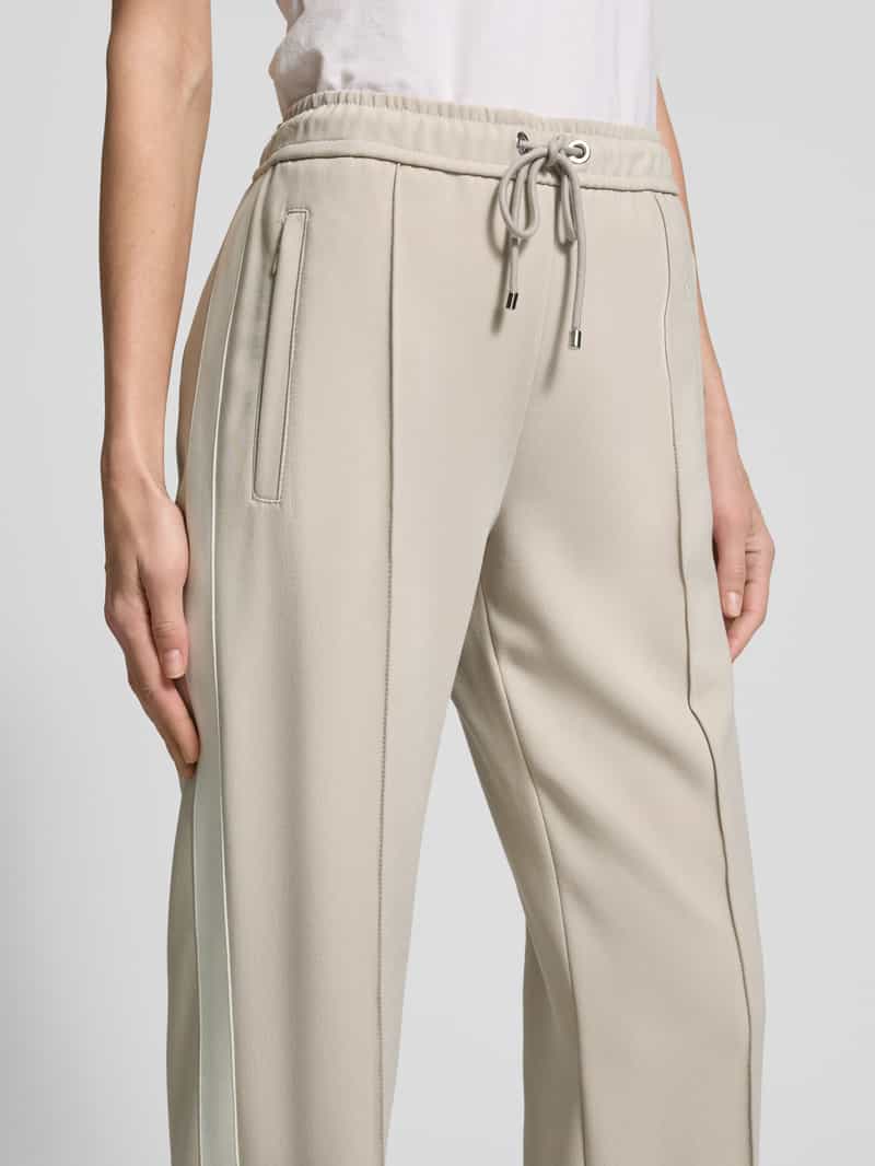 MAC Straight leg stoffen broek met vaste persplooien model 'Chiara'