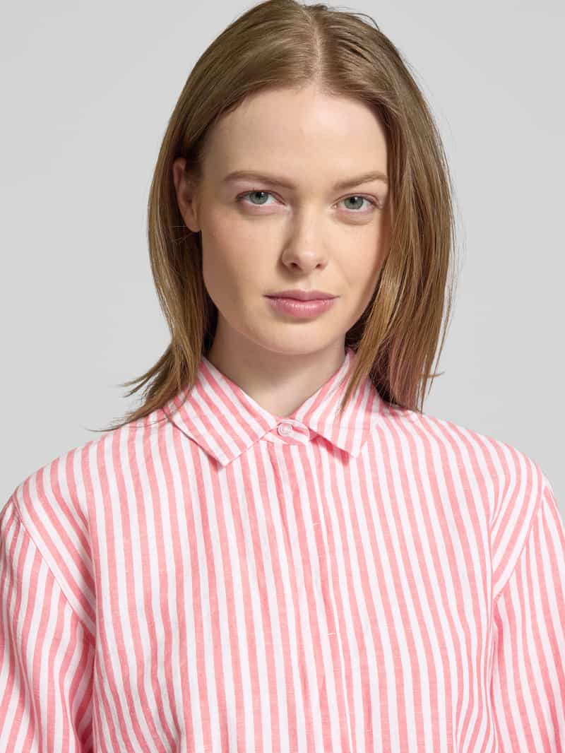 BRAX Regular fit linnen blouse met 3 4-mouwen model 'Vickie'