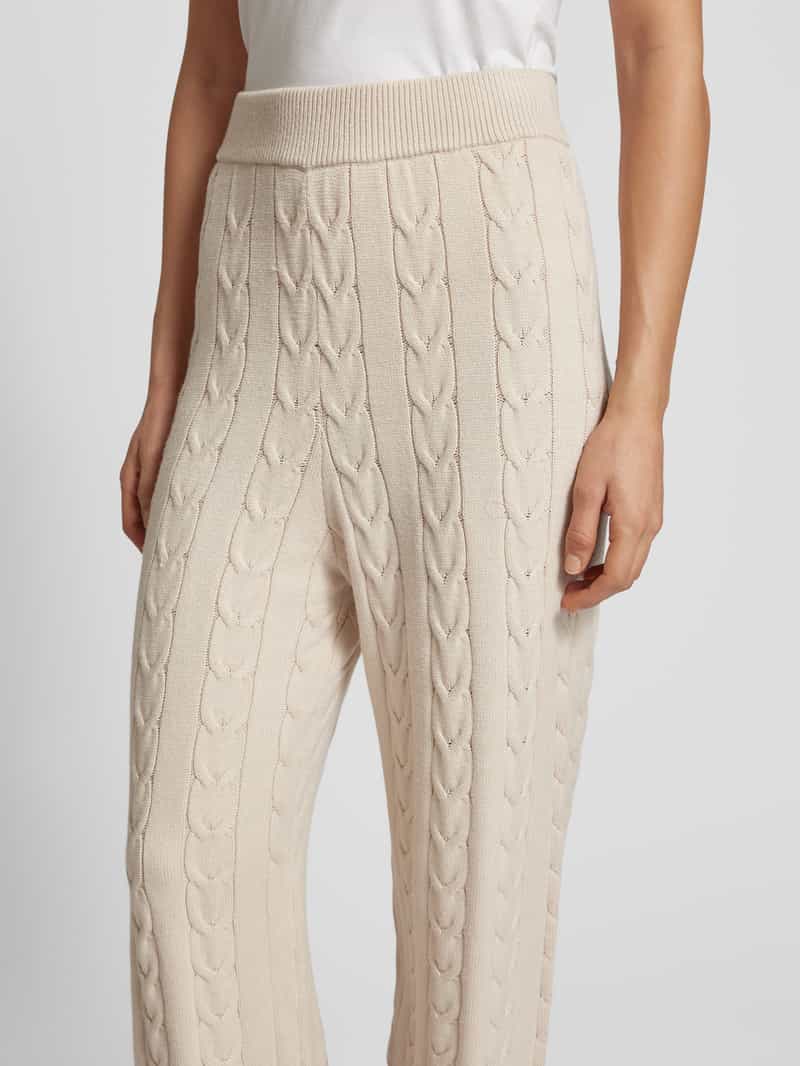 Christian Berg Woman Gebreide broek met kabelpatroon