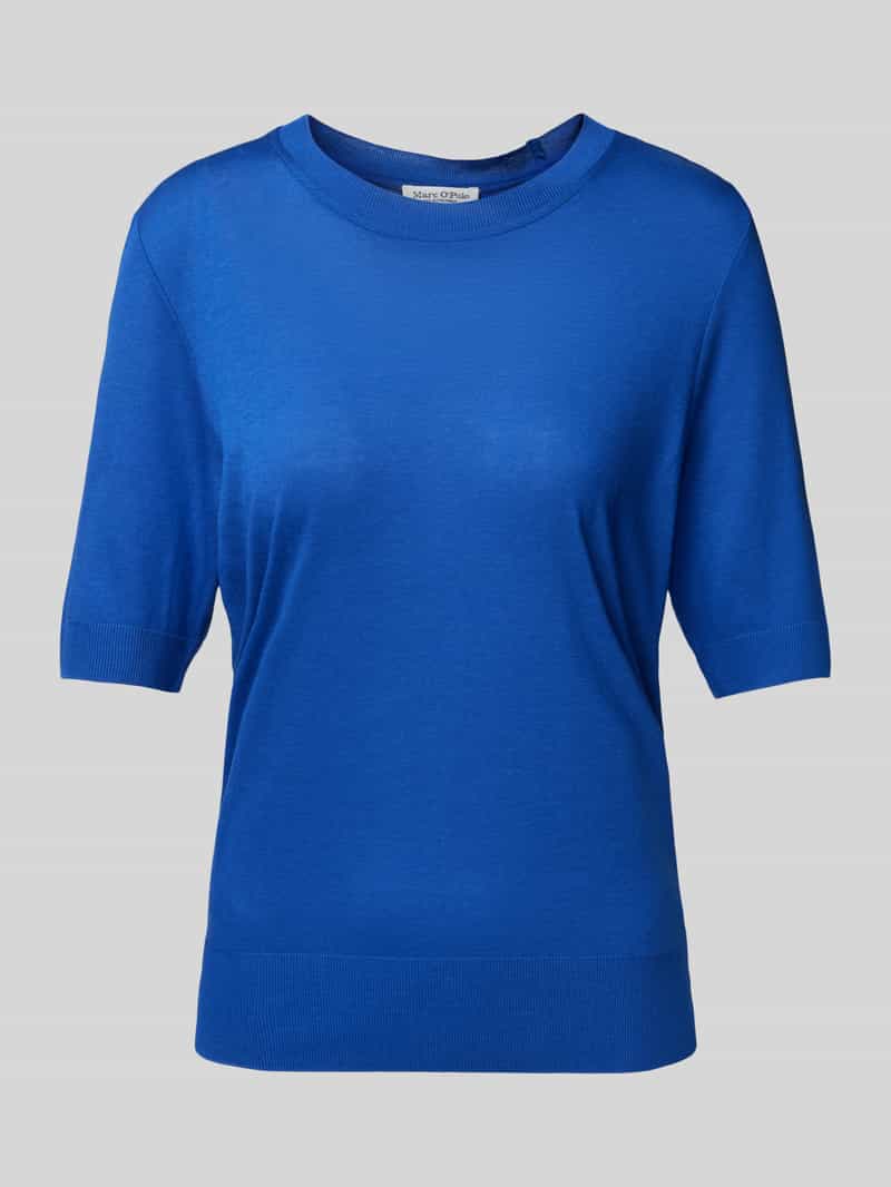 Marc O'Polo Regular fit T-shirt in een mix van lyocell en katoen met fijntricot-look