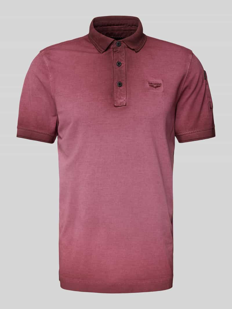 PME Legend Slim fit poloshirt met labelstitching