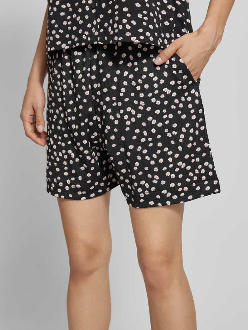Tom Tailor Denim Korte loose fit broek met structuurmotief