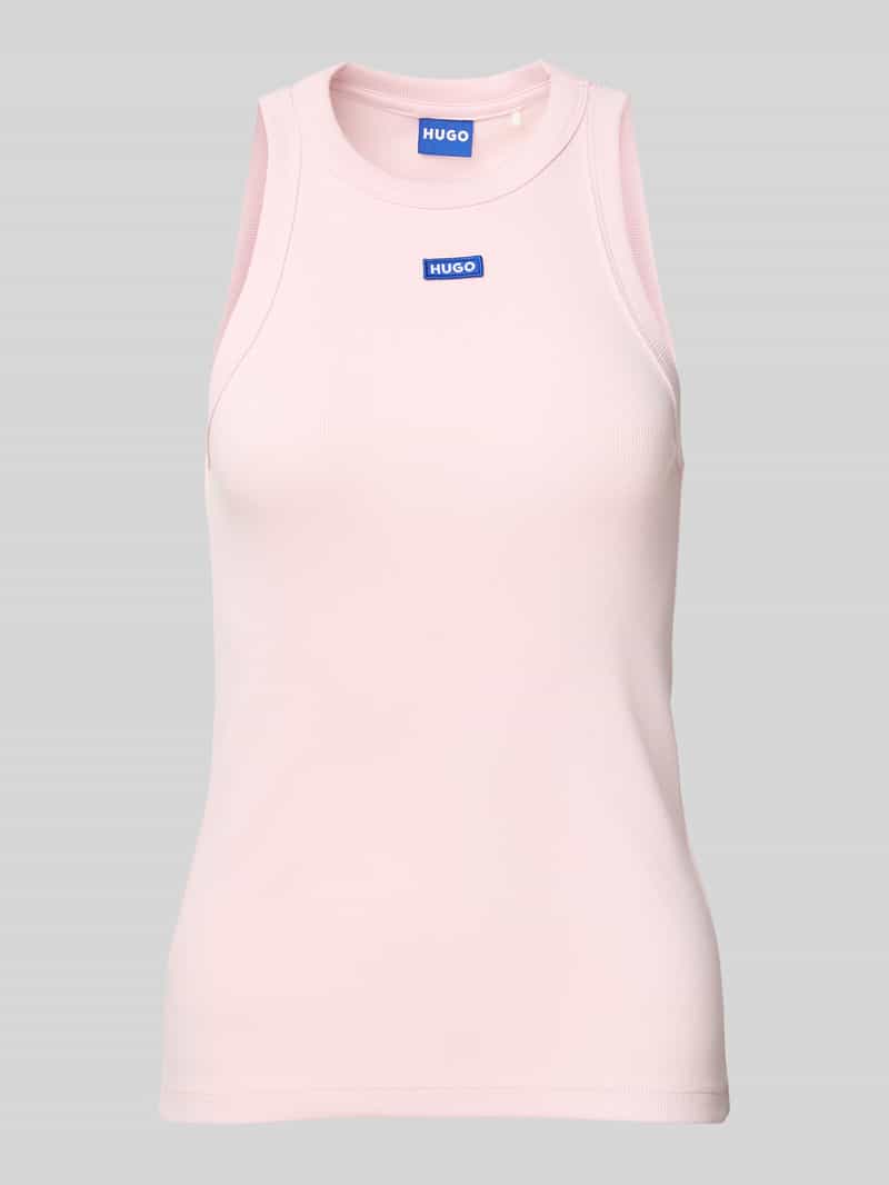 Hugo Blue Tanktop met labelstitching