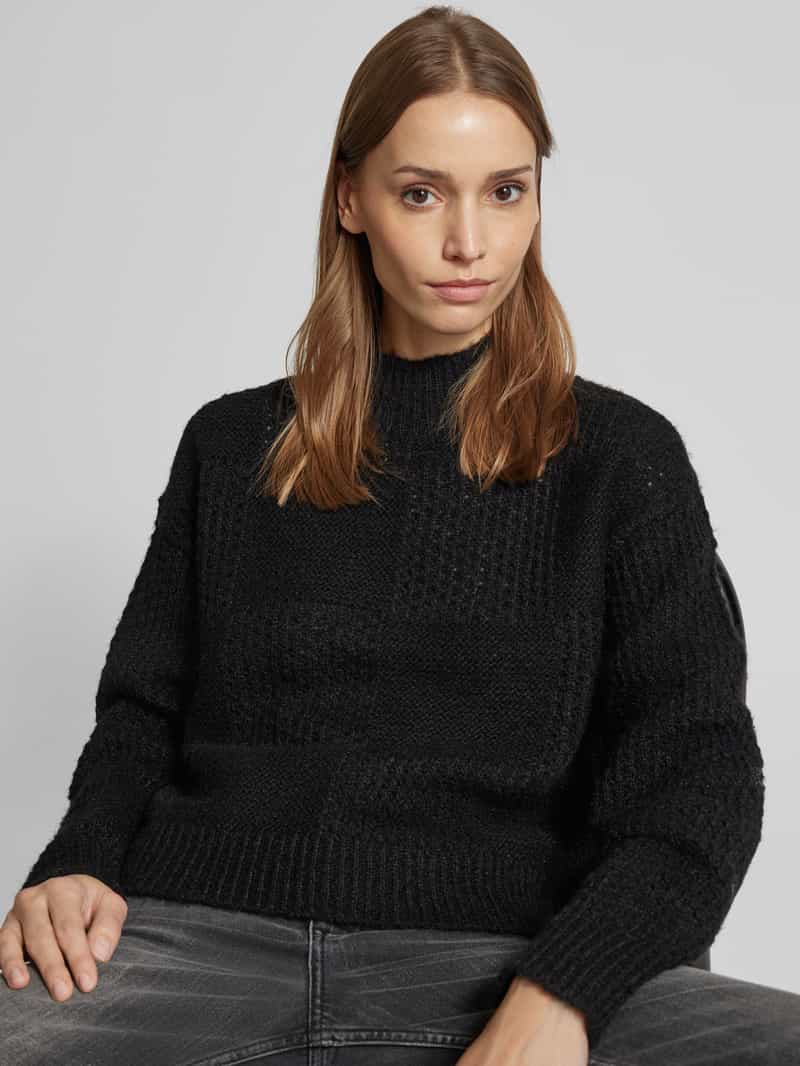 Vero Moda Regular fit gebreide pullover met opstaande kraag model 'MOON'