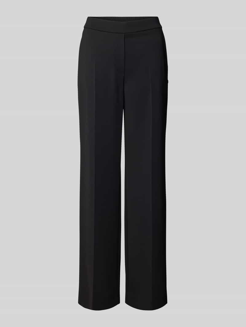 Marc Cain Straight leg stoffen broek met elastische band