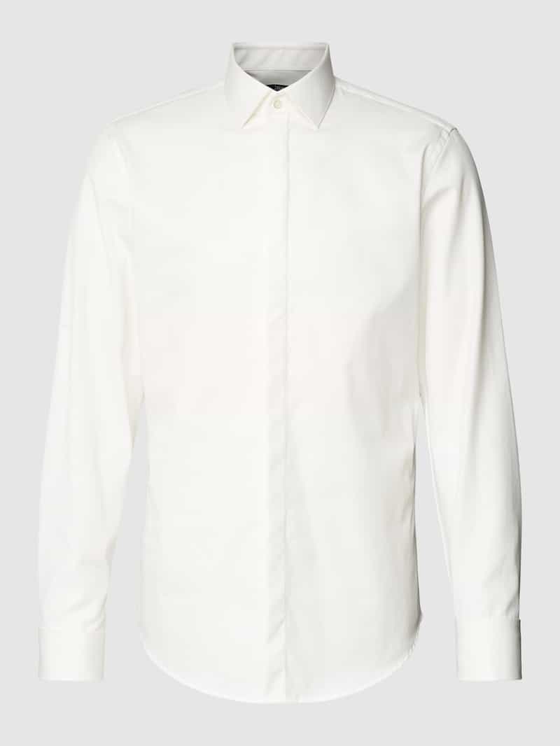 Jake*s Slim fit smokingoverhemd van twill