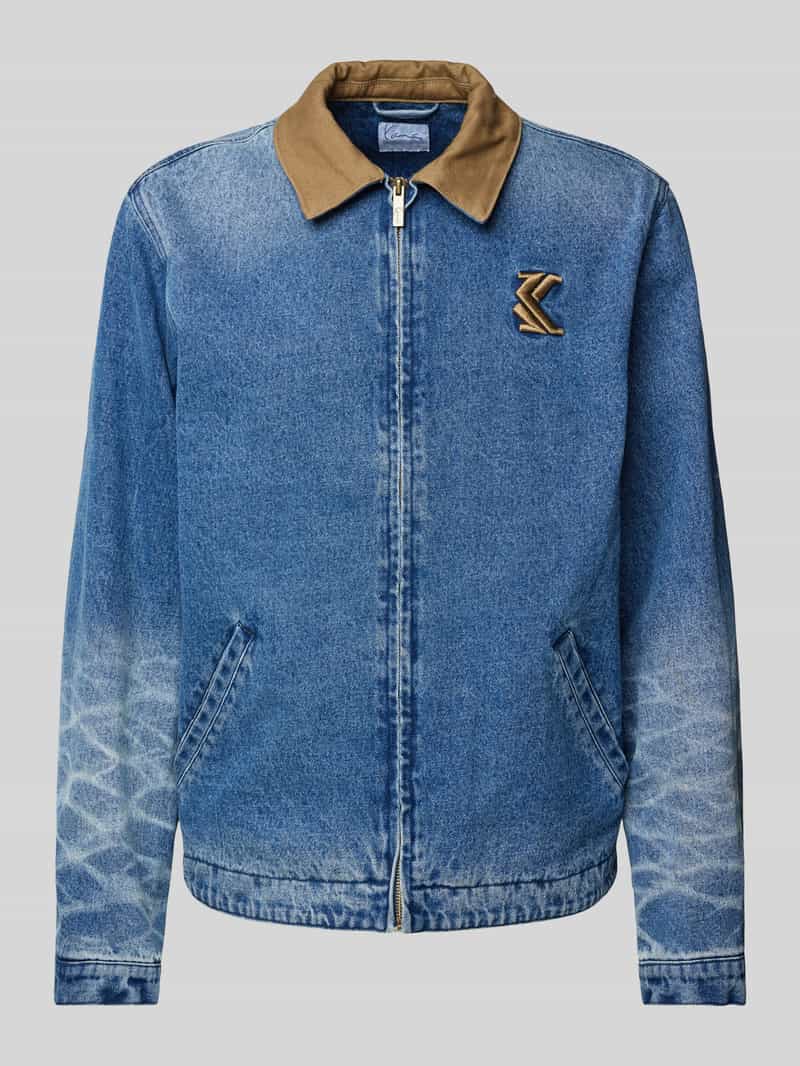 Jeansjack met logostitching