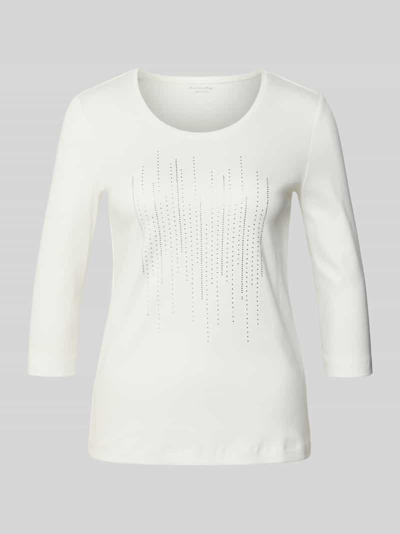 Christian Berg Woman T-shirt met siersteentjes en 3 4-mouwen