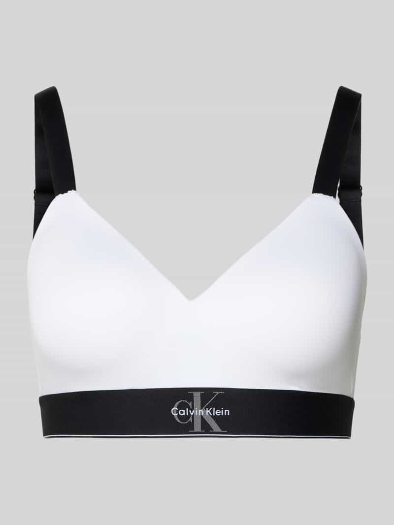 Slim fit bralette met logo-stitching