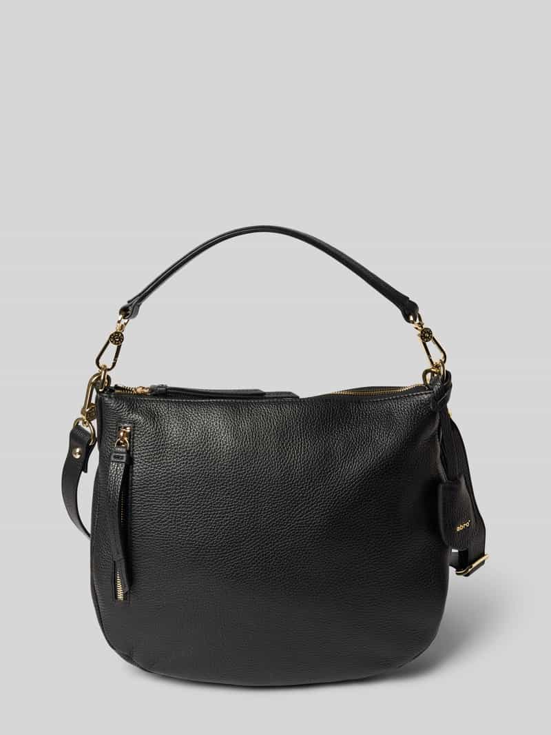 abro Leren handtas met labelapplicatie model 'JUNA'