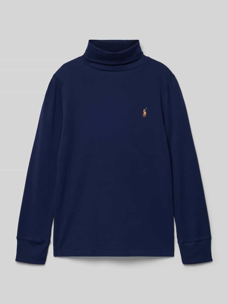 Polo Ralph Lauren Teens Shirt met lange mouwen en labelstitching
