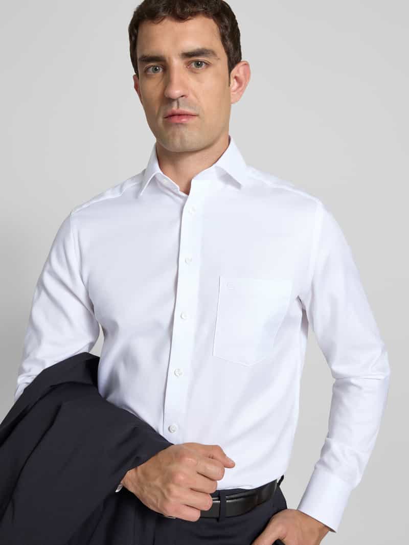Olymp Super slim fit zakelijk overhemd met kentkraag