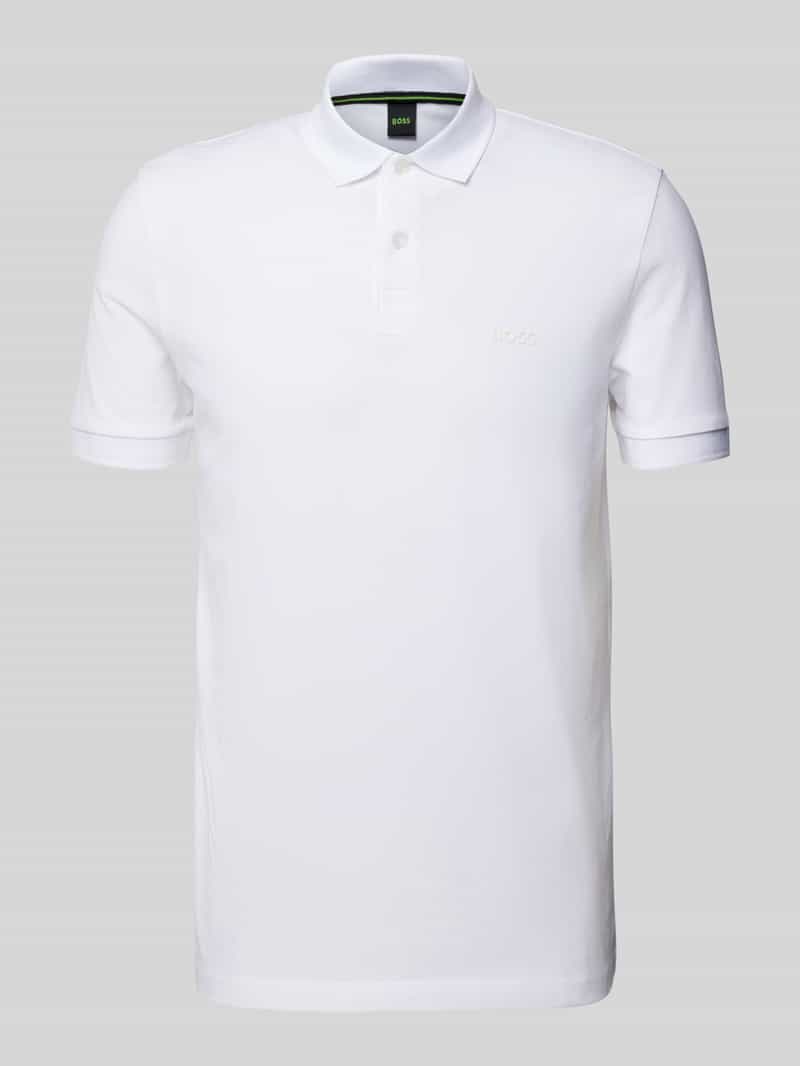 BOSS Green Poloshirt met labeldetail