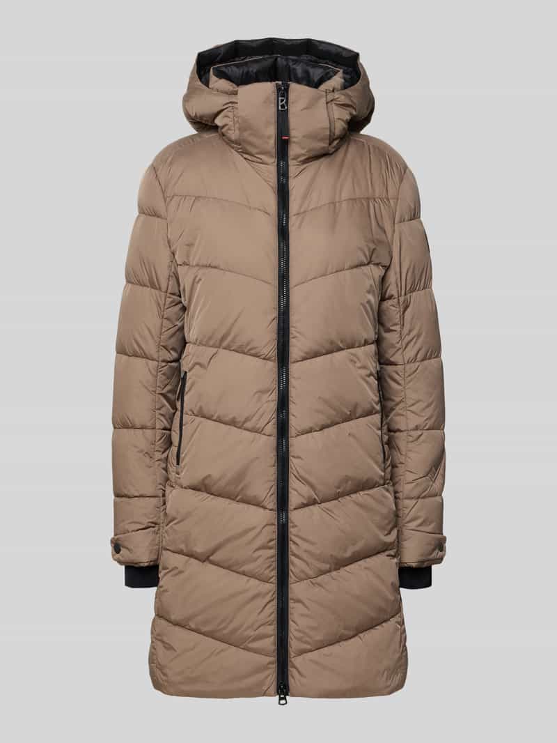 Fire + Ice Gewatteerde lange jas met tweewegsritssluiting model 'AENNY3'
