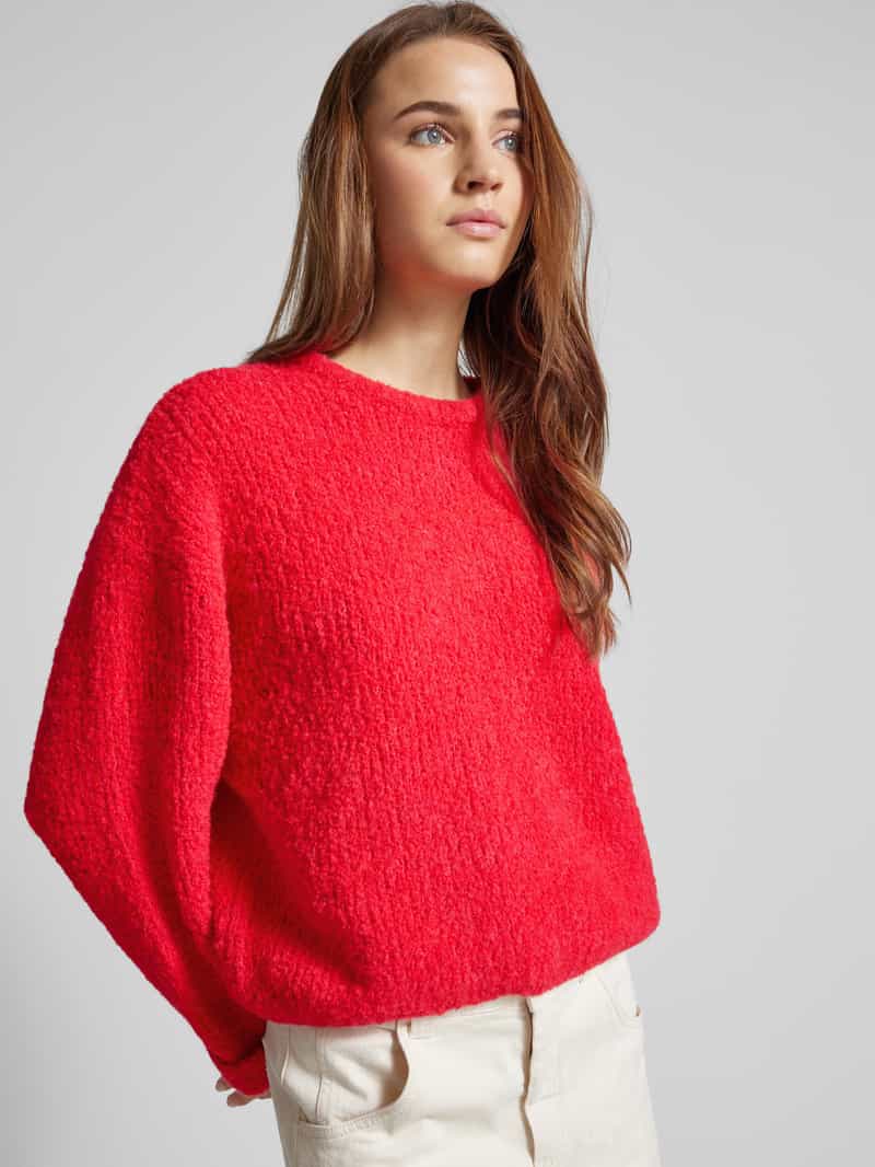 American vintage Gebreide pullover van linnenmix met ronde hals