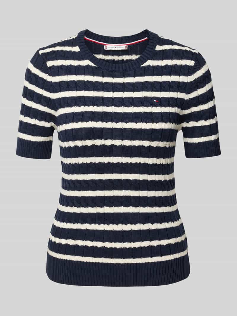 Tommy Hilfiger Regular fit gebreide pullover van zuiver katoen
