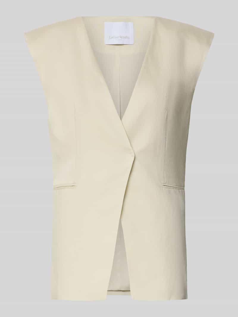 LeGer by Lena Gercke Gilet van een mix van linnen en viscose met paspelzakken model 'Frej'