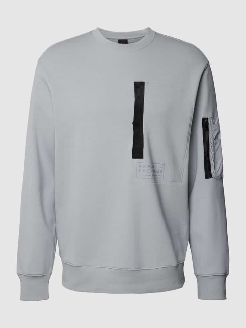Armani Exchange Sweatshirt met labelprint model 'FELPA'